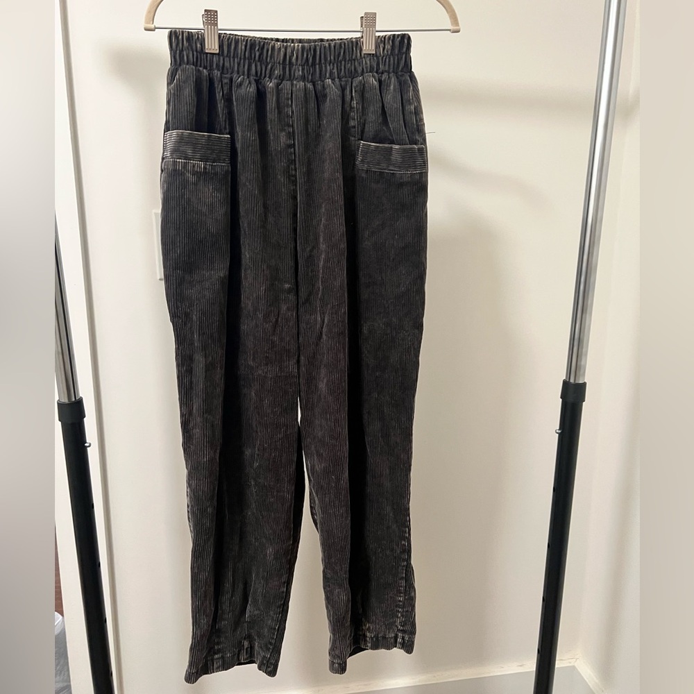 Womens Black Corduroy Pants